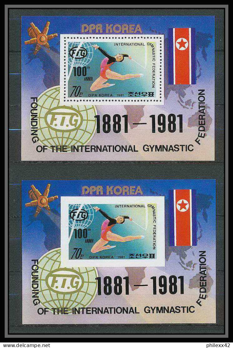 317 Corée (korea) Neuf ** MNH 98 Bloc Gymnastique Non Dentelé Imperf + Dentelés - Gymnastics