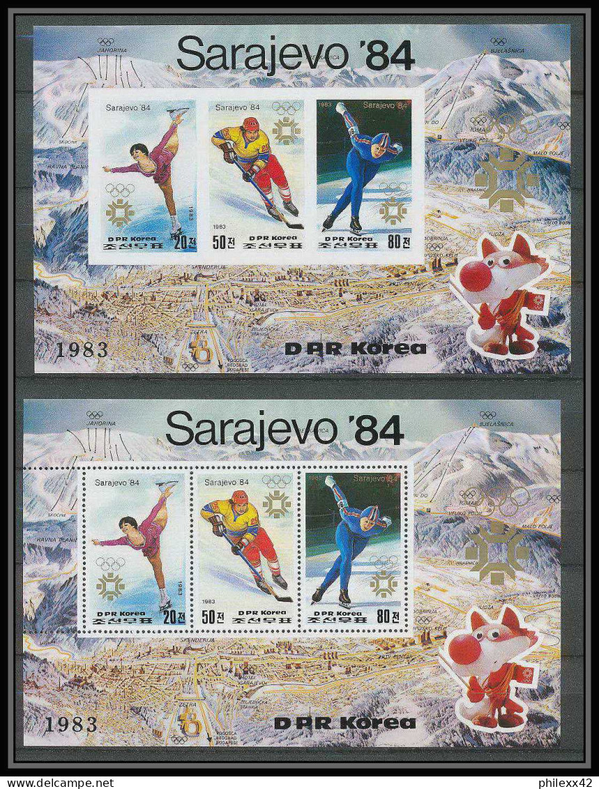 314 Corée (korea) Neuf ** MNH 2387/3 150 Bloc Jeux Olympiques (olympic Games) Sarajevo 84 ND (imperforate).. - Winter 1984: Sarajevo