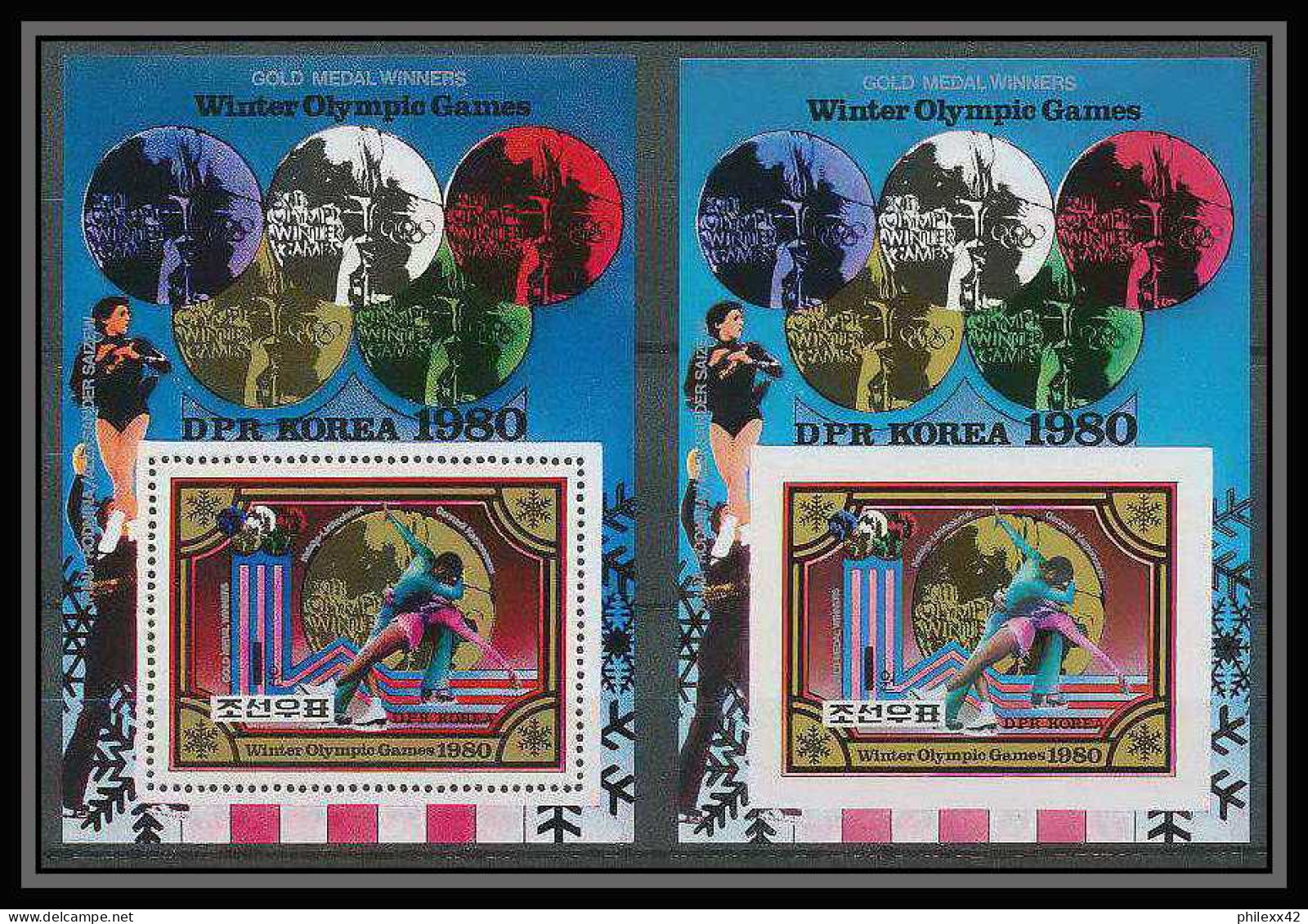 333 Corée (korea) Neuf ** MNH 2038/39 Bloc Jeux Olympiques (olympic Games) Moscou 80 Non Dentelé Imperf - Summer 1980: Moscow