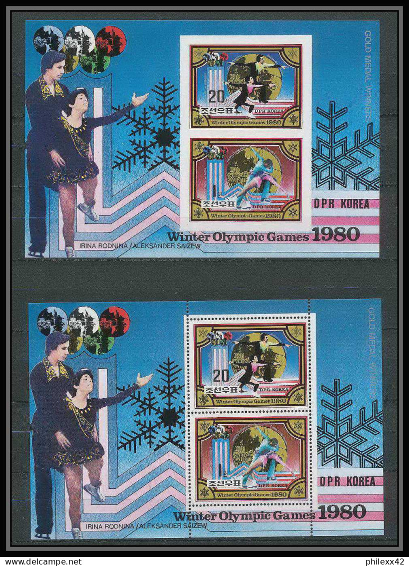 334 Corée (korea) Neuf ** MNH 2038/39 Bloc Jeux Olympiques (olympic Games) Moscou 80 Non Dentelé Imperf - Summer 1980: Moscow