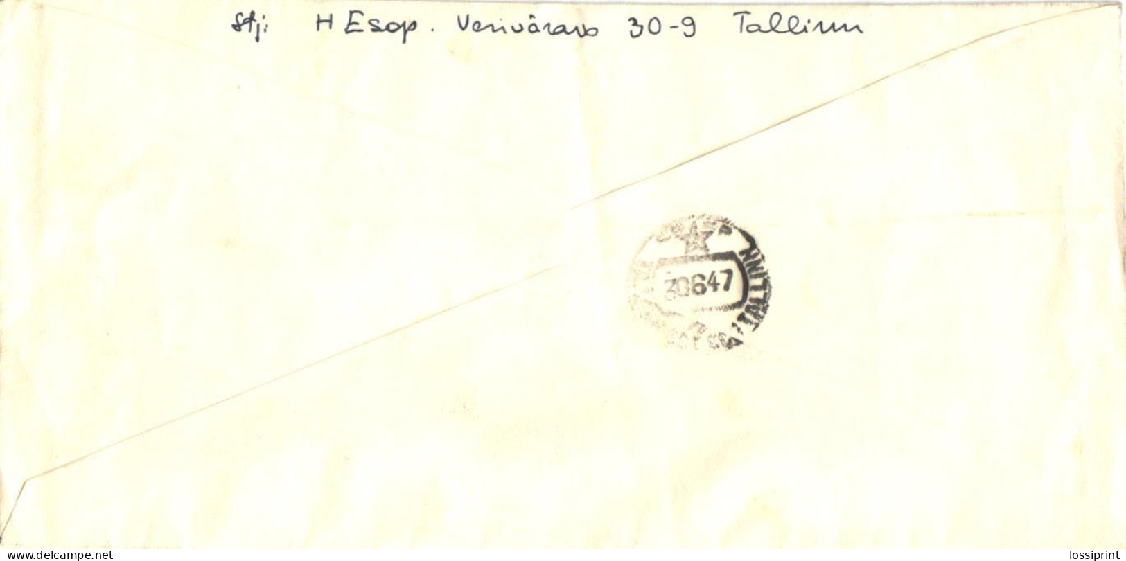 Soviet Union:USSR:Estonia:Registered XII Song Festival Special Cancellation Letter B, 1947 - Covers & Documents