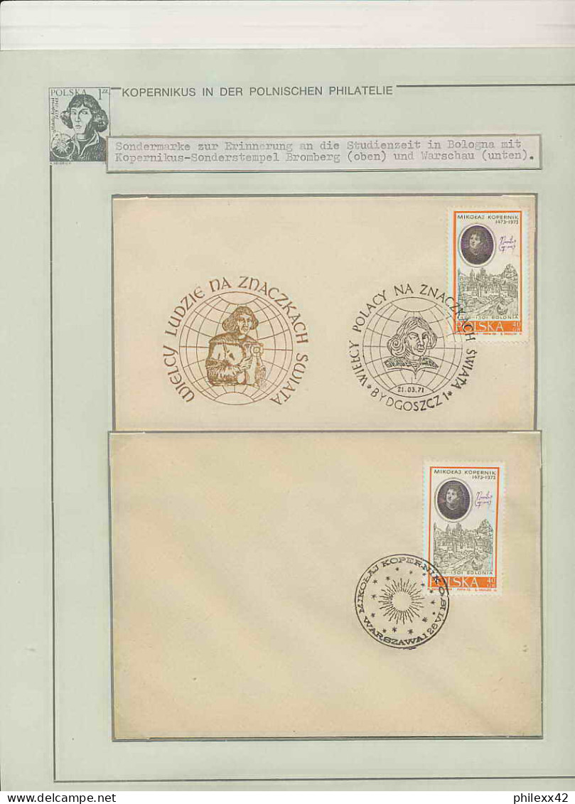 014 Pologne (Poland) 2 Lettre (cover Briefe) 1971 Oben/unten Copernic Copernicus Copernico Espace (space)  - Briefe U. Dokumente