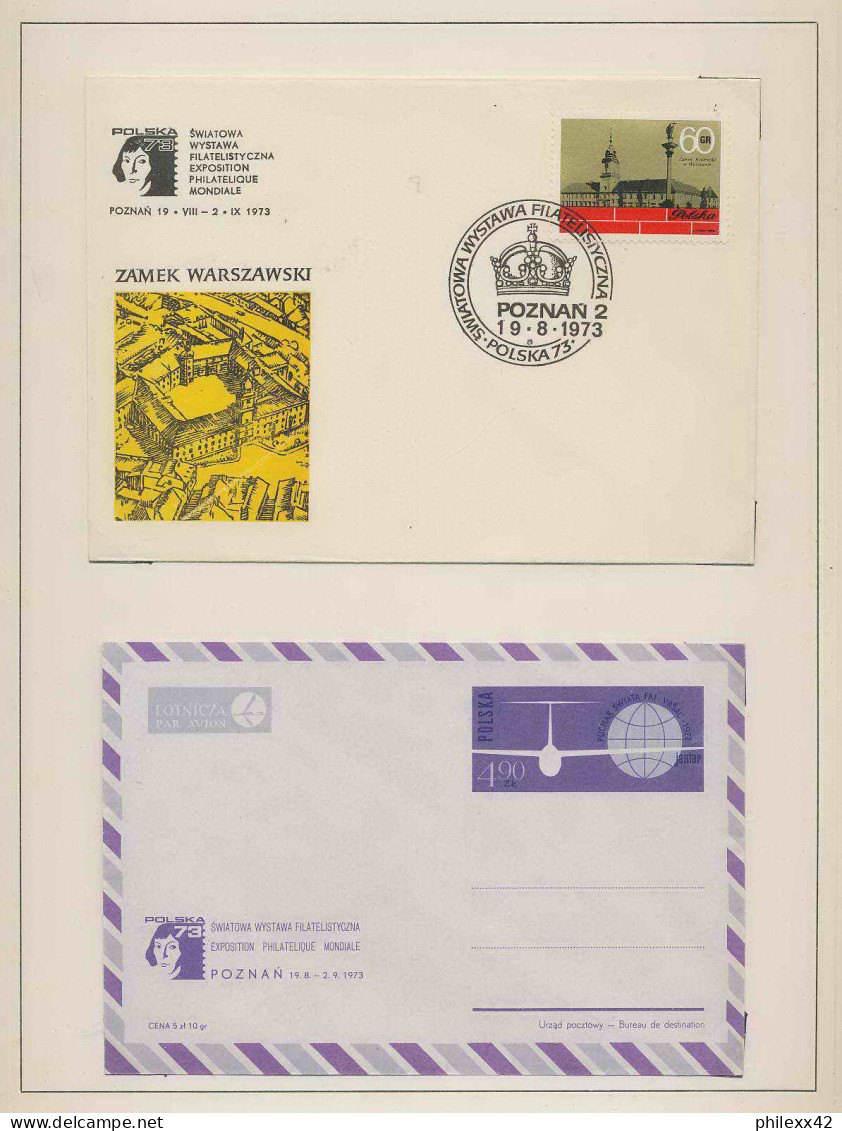 169 18 Entier postal lettre cover Stationery différentes 1973 9 pagesCopernic copernicus copernico espace (space)