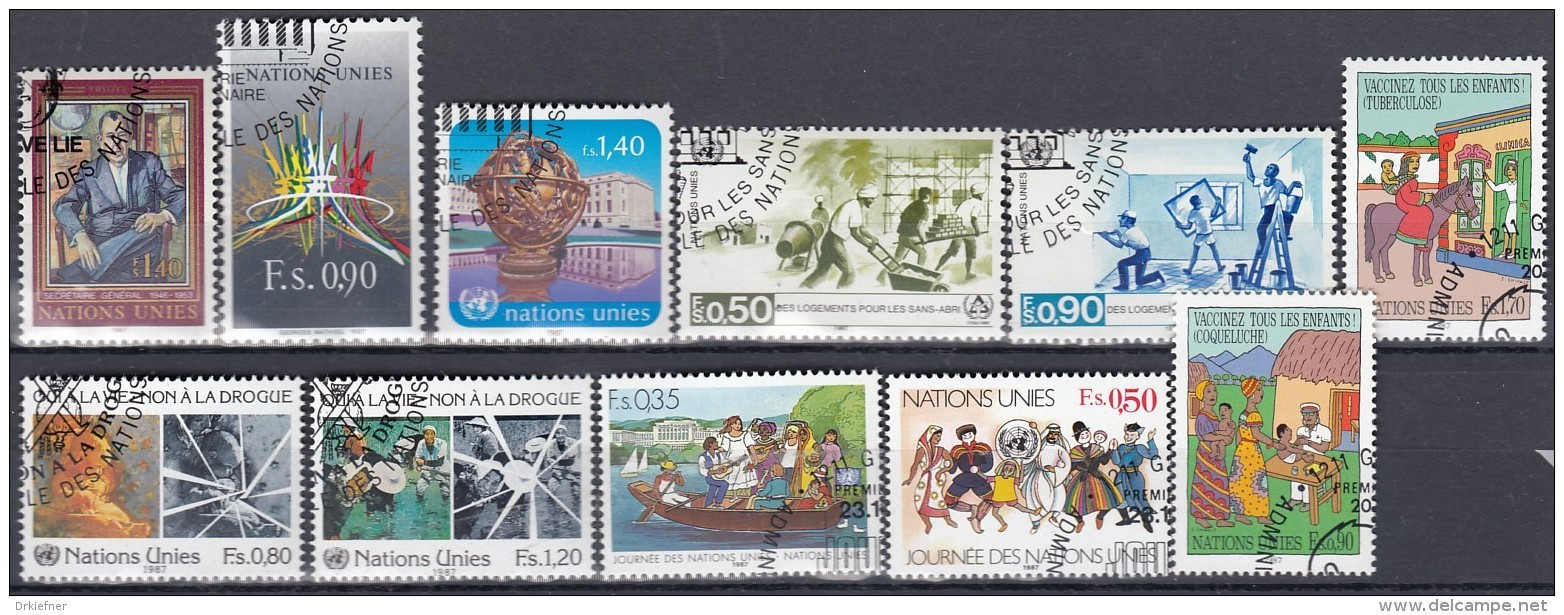 UNO GENF  Jahrgang 1987 Gestempelt, Komplett 151-161 - Used Stamps