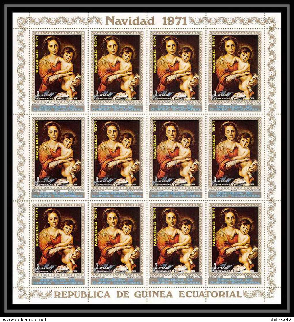60001 neuf ** MNH 1971 navidad noel christmas Guinée équatoriale guinea feuilles sheets