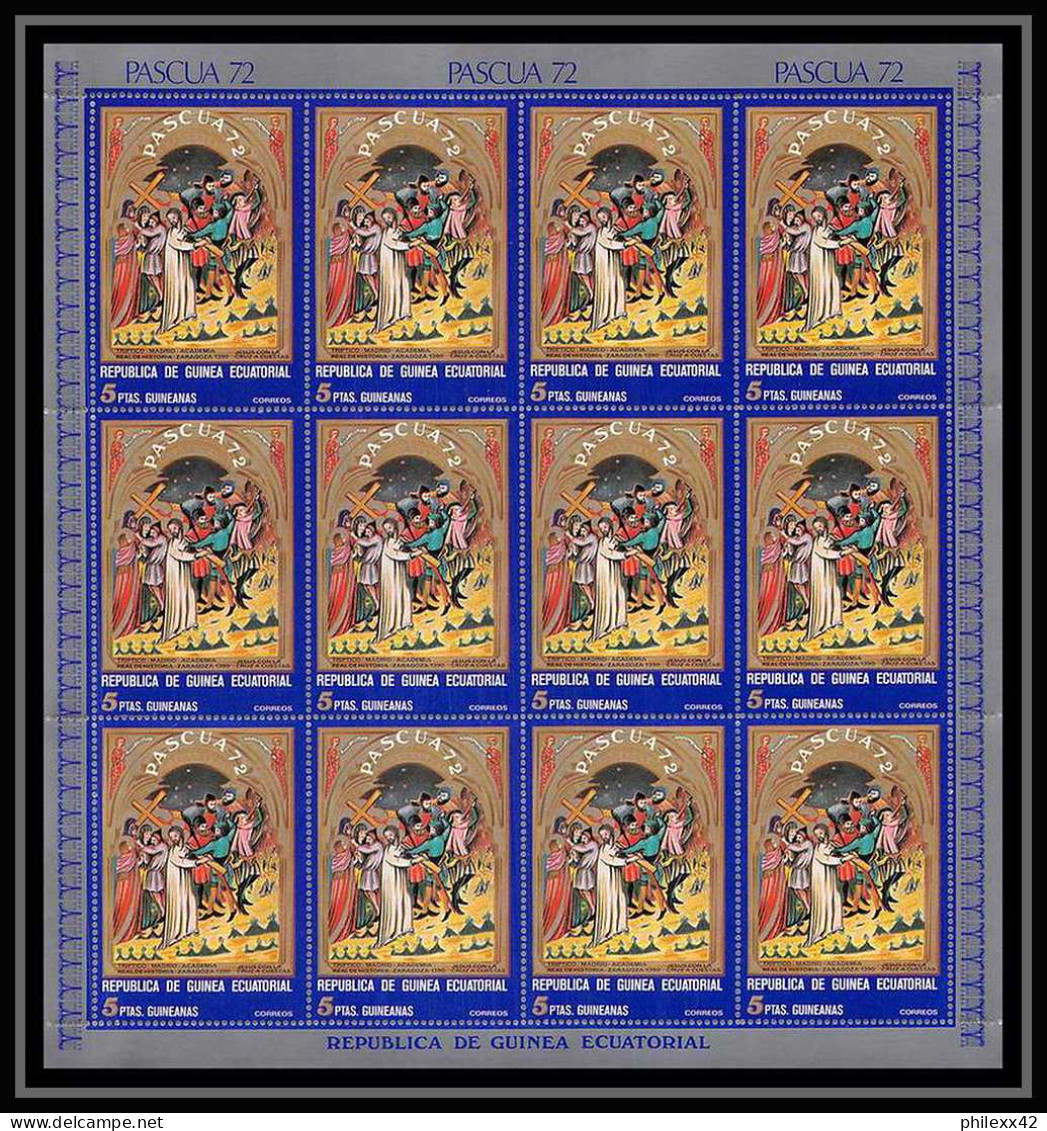 60003 neuf ** MNH Easter pascua paques 72 1972 Tableau (Painting) Guinée équatoriale guinea feuilles sheets