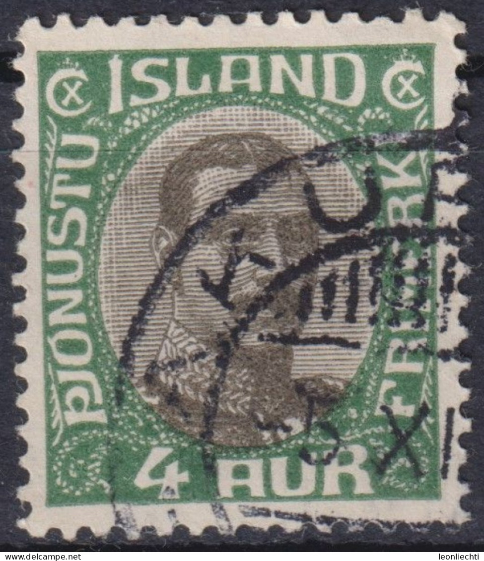 1920 Island > Dienstmarken ° Mi:IS D34, Sn:IS O41, Yt:IS S34, King Christian X- Officials - Dienstzegels