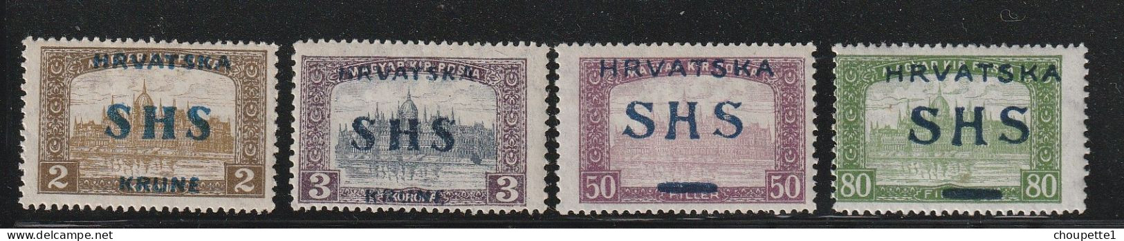Yougoslavie 1919/1929, Croatie . Lot ** Et * , 4 Scans - Unused Stamps