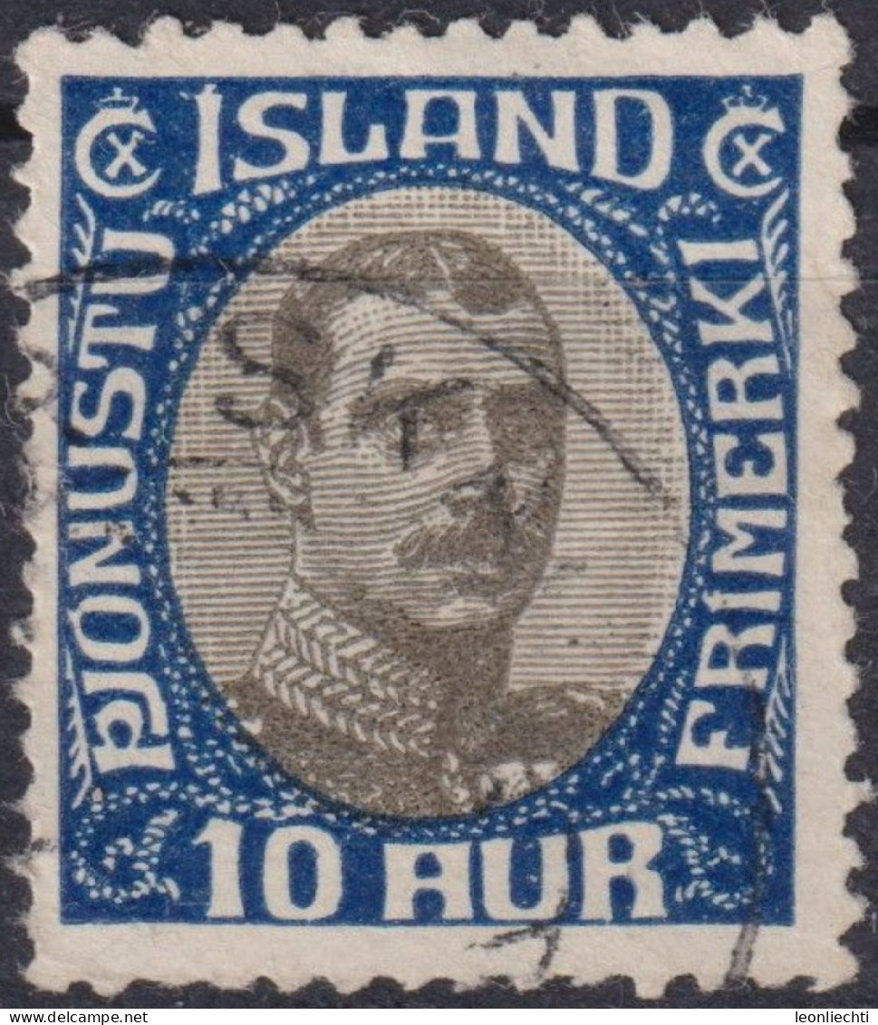 1920 Island > Dienstmarken ° Mi:IS D36, Sn:IS O43, Yt:IS S36, King Christian X- Officials - Dienstzegels