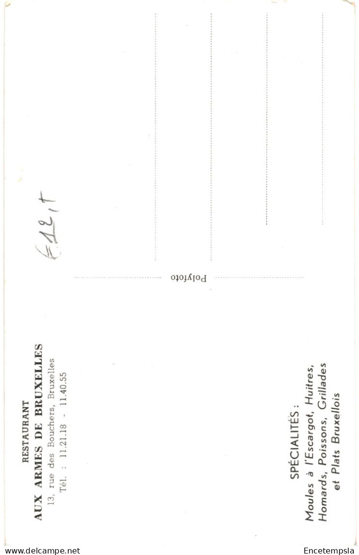 CPA Carte Postale Belgique Bruxelles Aux Armes De Bruxelles VM77124 - Cafés, Hôtels, Restaurants