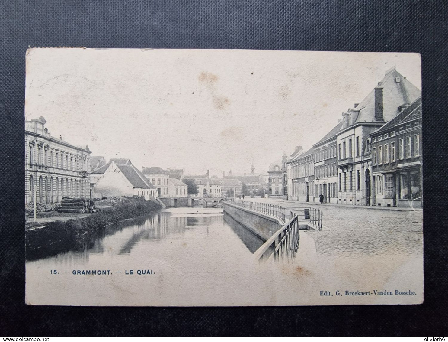CP BELGIQUE (V1917) GRAMMONT (2 Vues) Le Quai - Edit Broeckaert Vanden Bossche 1914 - Geraardsbergen