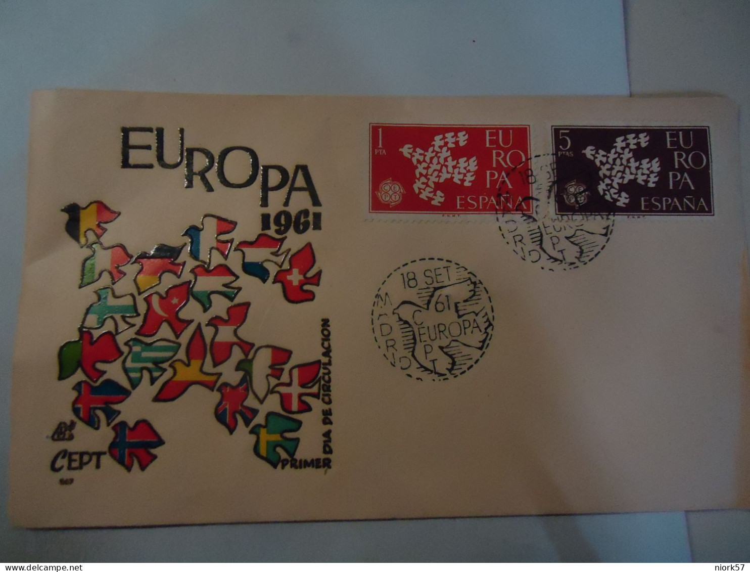 SPAIN FDC COVER EUROPA 1961 - 1961