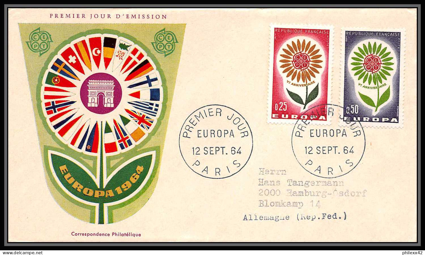 004 FRANCE Lettre (cover briefe) fdc (premier jour) Europe Europa 1956 - 1970 lot de 32 enveloppes différentes 