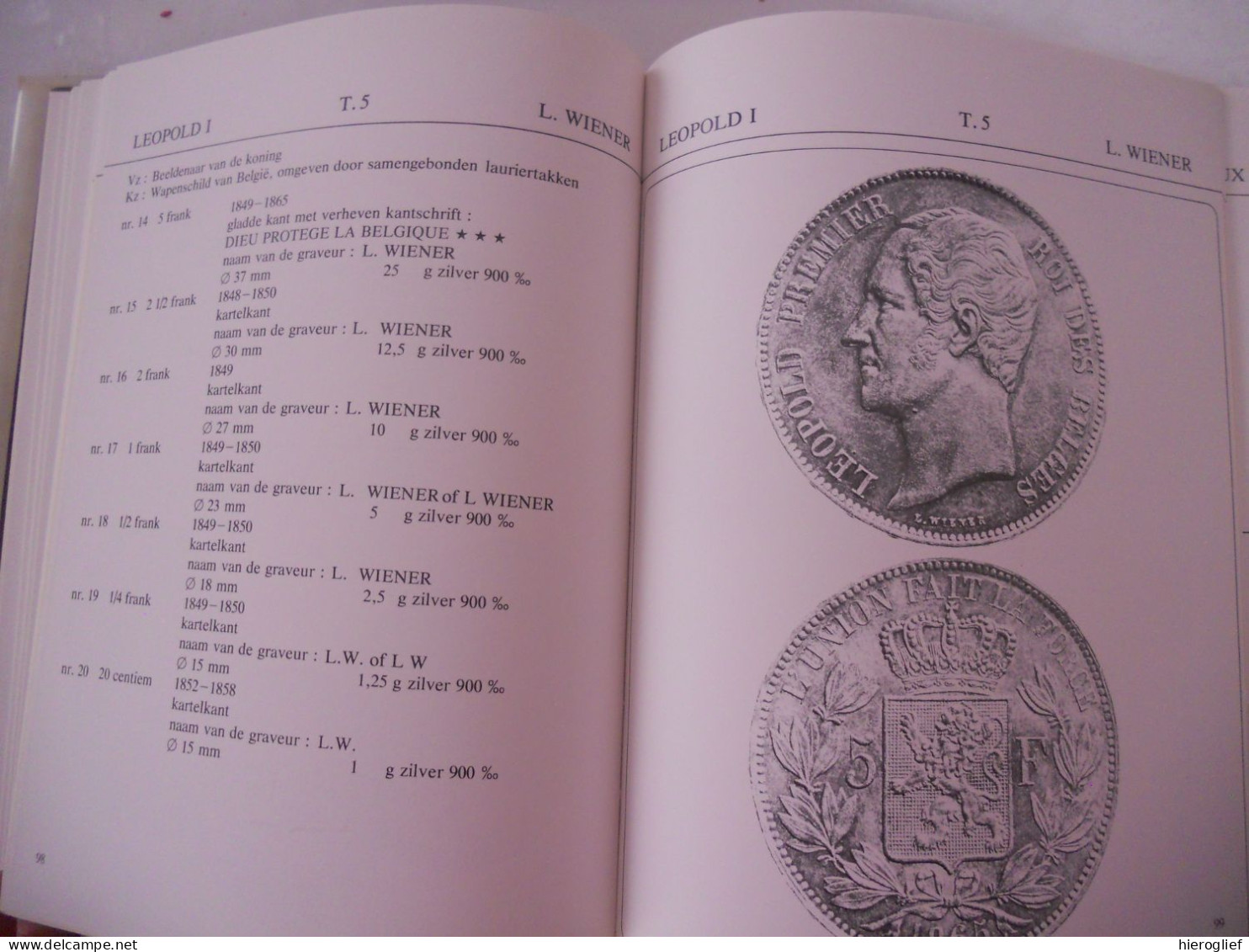 LUISTER VAN DE BELGISCHE MUNTEN historisch overzicht van 150 jaar numismatiek door Jos Philippen 1979 België frank