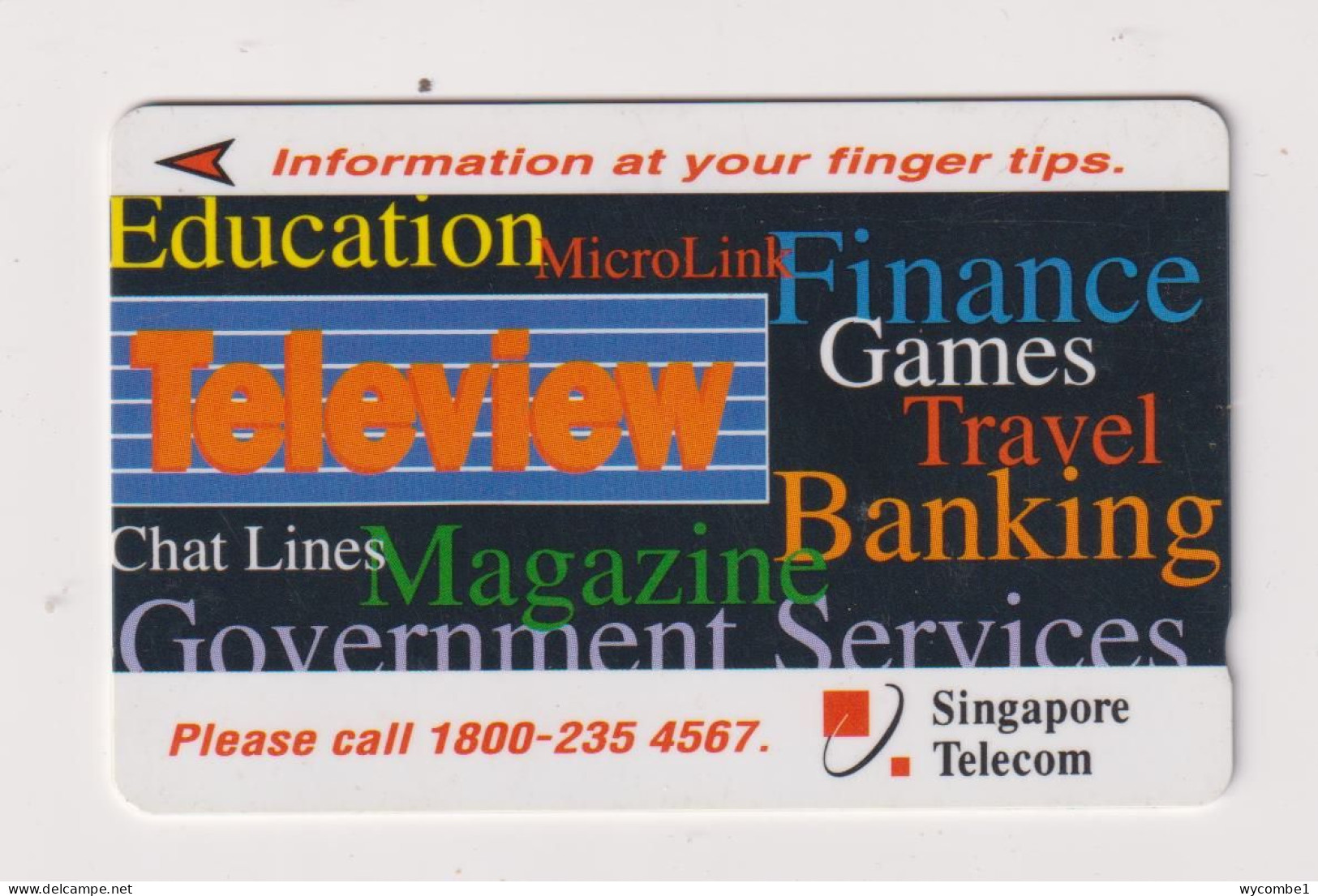 SINGAPORE - Teleview GPT Magnetic Phonecard - Singapore