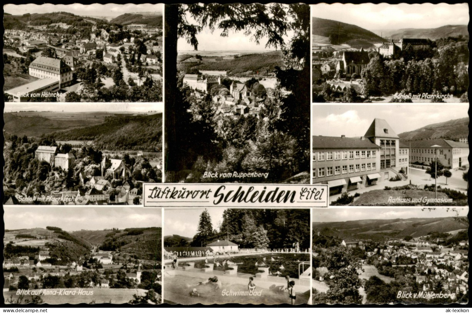 Schleiden-Gemünd Mehrbildkarte Mit Ortsansichten, U.a. Schwimmbad 1966 - Schleiden