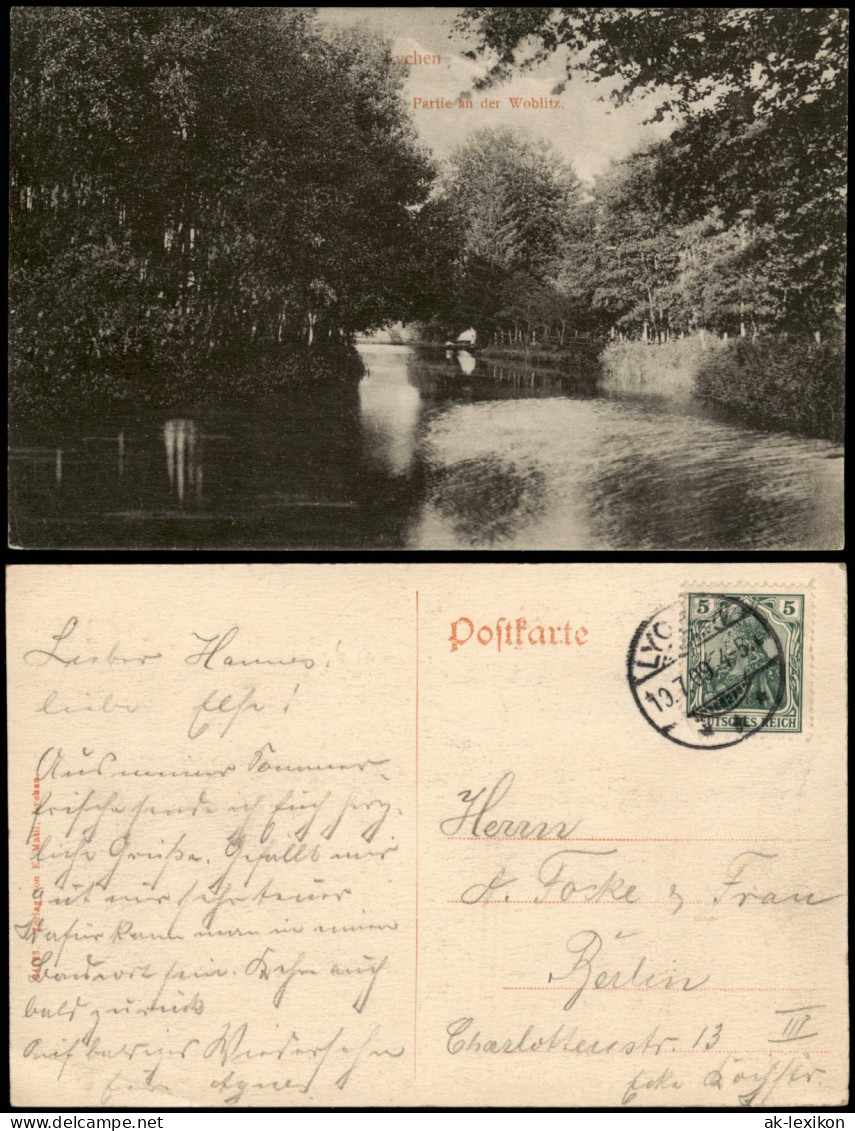 Ansichtskarte Lychen Partie An Der Woblitz 1909 - Lychen