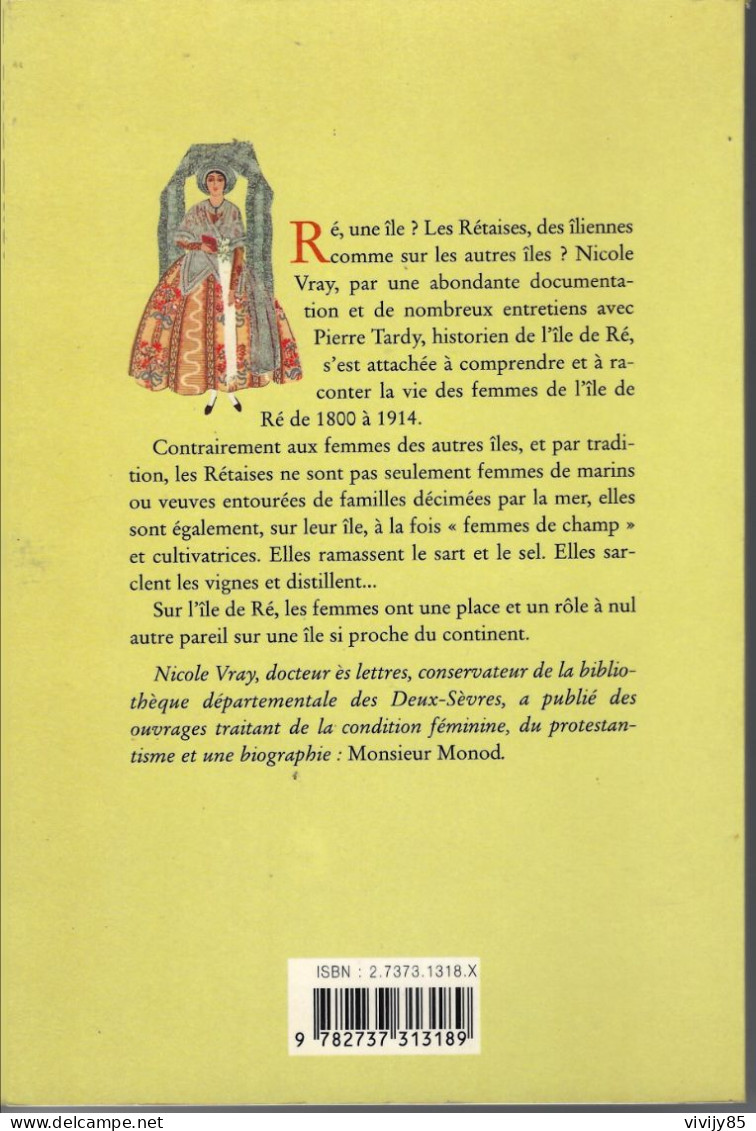 17 - Beau Livre De 125 Pages " Femmes De L'ILE DE RE "de Nicole Vray - Poitou-Charentes