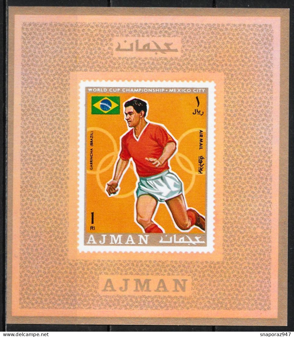 1970 Ajman World Cup Championship Mexico City Proof De Luxe MNH** Fio240 Excellent Quality - 1970 – Mexique