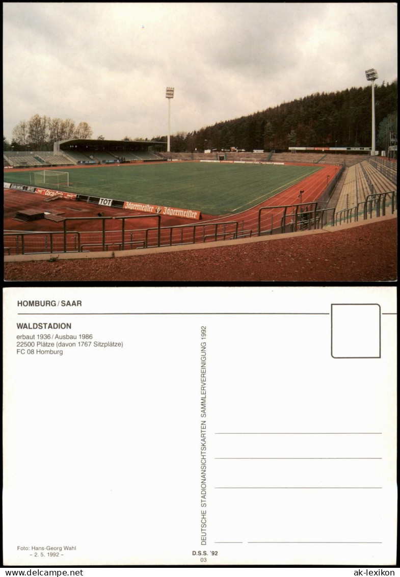 Ansichtskarte Homburg ( Saarpfalz) WALDSTADION Fussball Stadion 1992 - Saarpfalz-Kreis