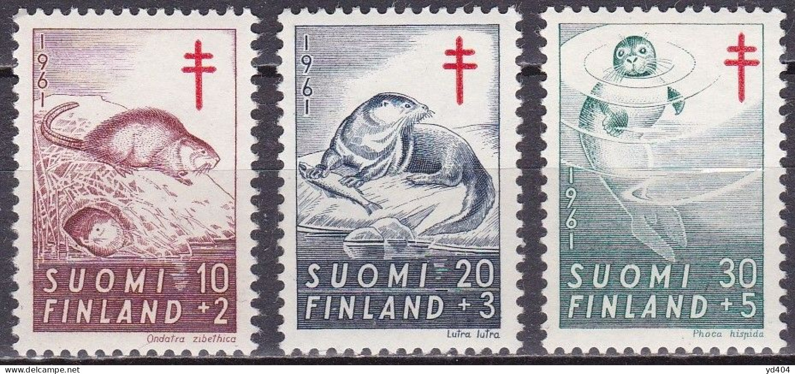 FI217 – FINLANDE – FINLAND – 1961 – ANTI-TUBERCULOSIS FUND – Y&T 512/14 MNH 9 € - Unused Stamps