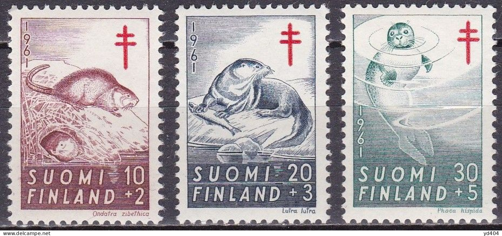 FI217 – FINLANDE – FINLAND – 1961 – ANTI-TUBERCULOSIS FUND – Y&T 512/14 MNH 9 € - Neufs