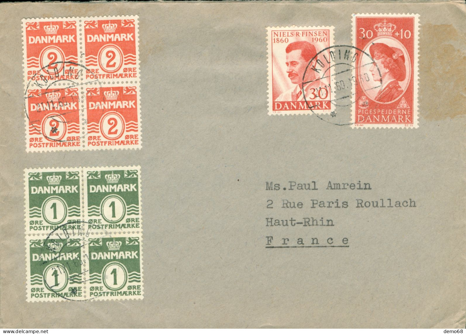 Danemark Danmark 1960 Kolding  Timbre Sur Enveloppe Bon état - Other & Unclassified