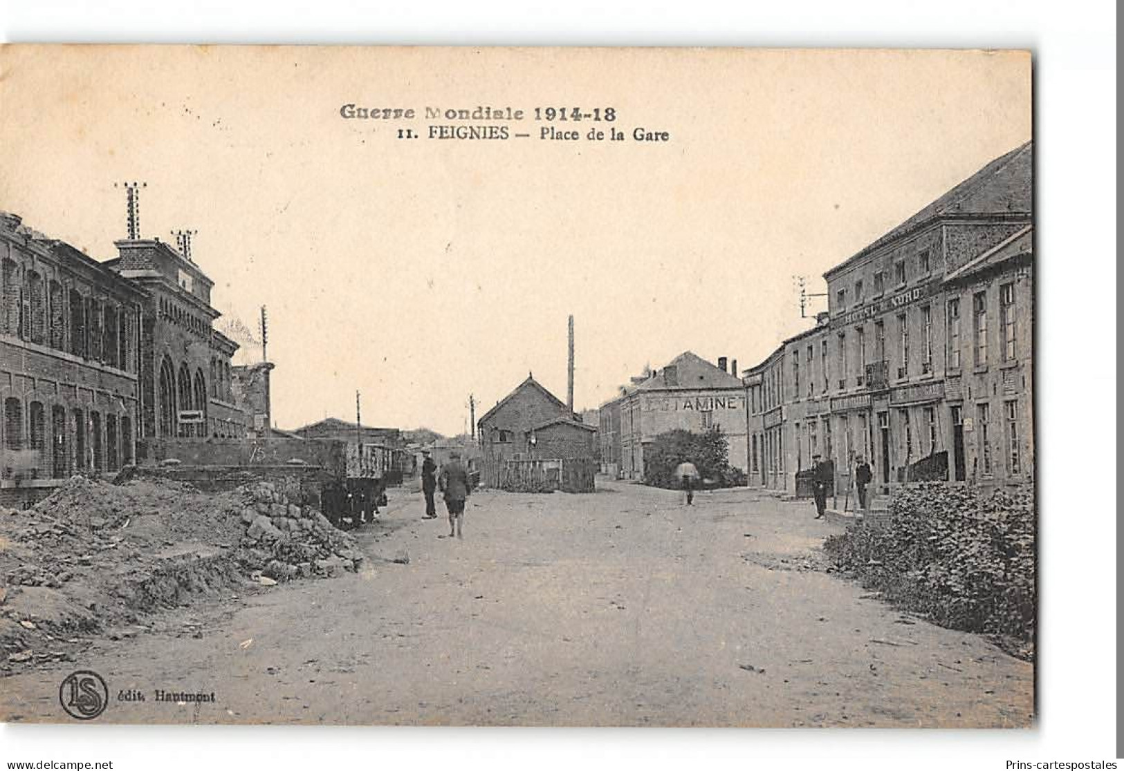 CPA 59 Feignies Place De La Gare - Feignies