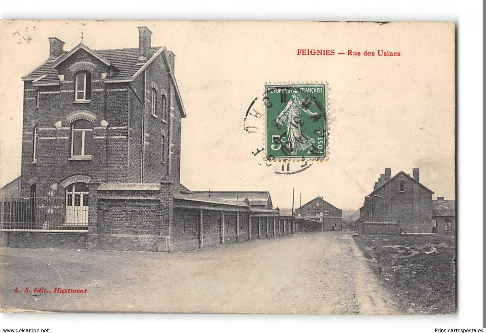 CPA 59 Feignies Rue Des Usines - Feignies
