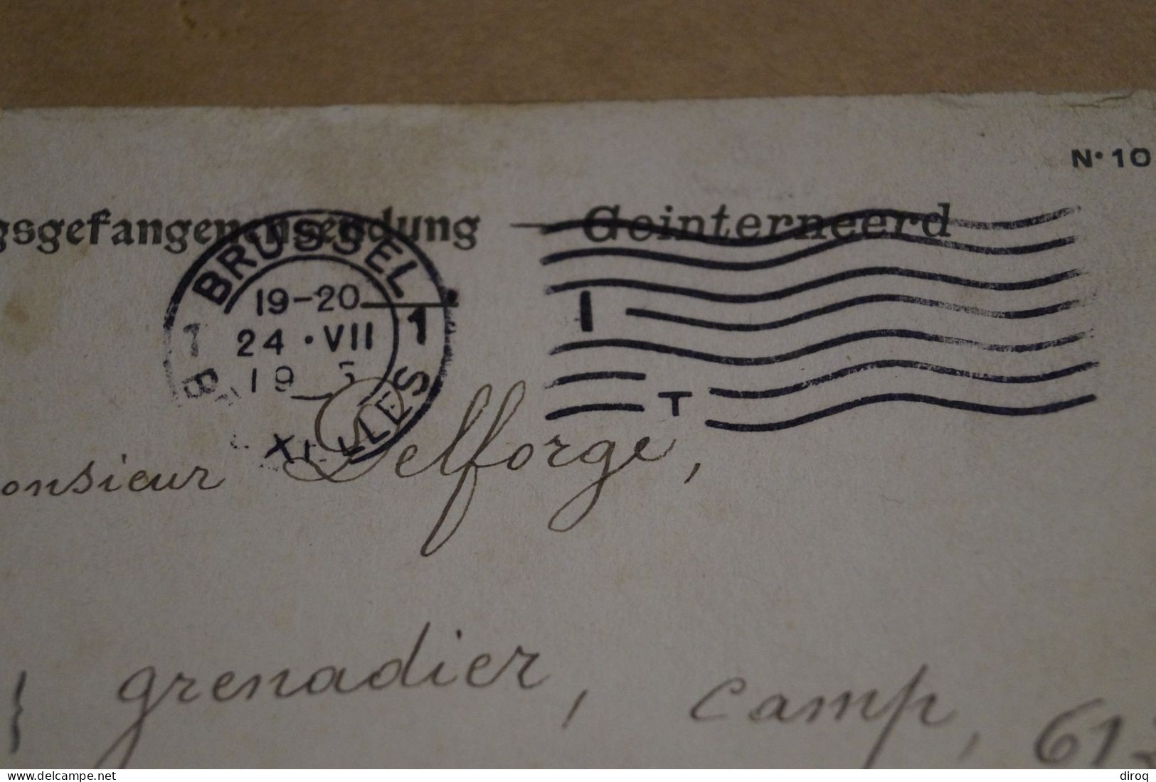 Guerre 14-18,bel Envoi 1915,Belgique - Hollande ,courrier,belle Oblitération Miltaire - OC38/54 Belgian Occupation In Germany