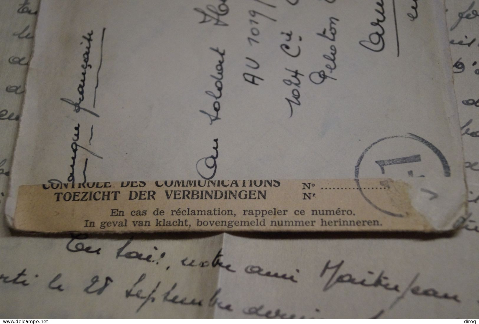Guerre 40 - 45 ,oblitération De Dampremy + Courrier,belle Oblitération Miltaire - Weltkrieg 1939-45 (Briefe U. Dokumente)
