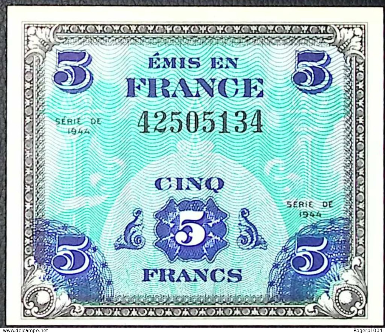 FRANCE * Billets Du Trésor * 5 Francs Drapeau * 1944 * Sans Série * Etat/Grade NEUF/UNC - 1944 Vlag/Frankrijk