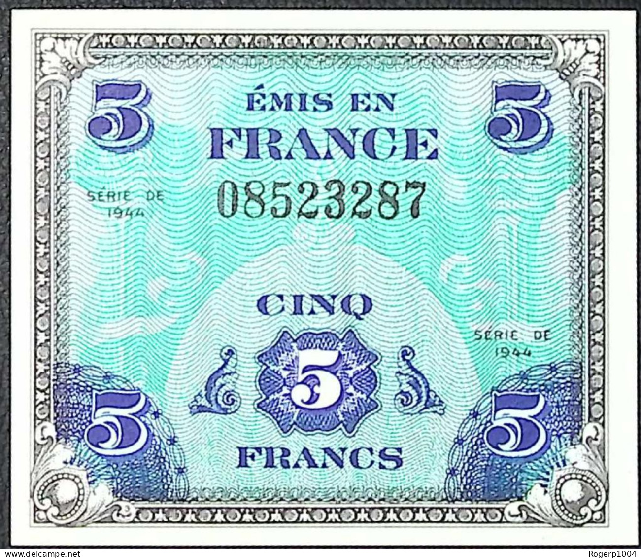 FRANCE * Billets Du Trésor * 5 Francs Drapeau * 1944 * Sans Série * Etat/Grade NEUF/UNC - 1944 Drapeau/France