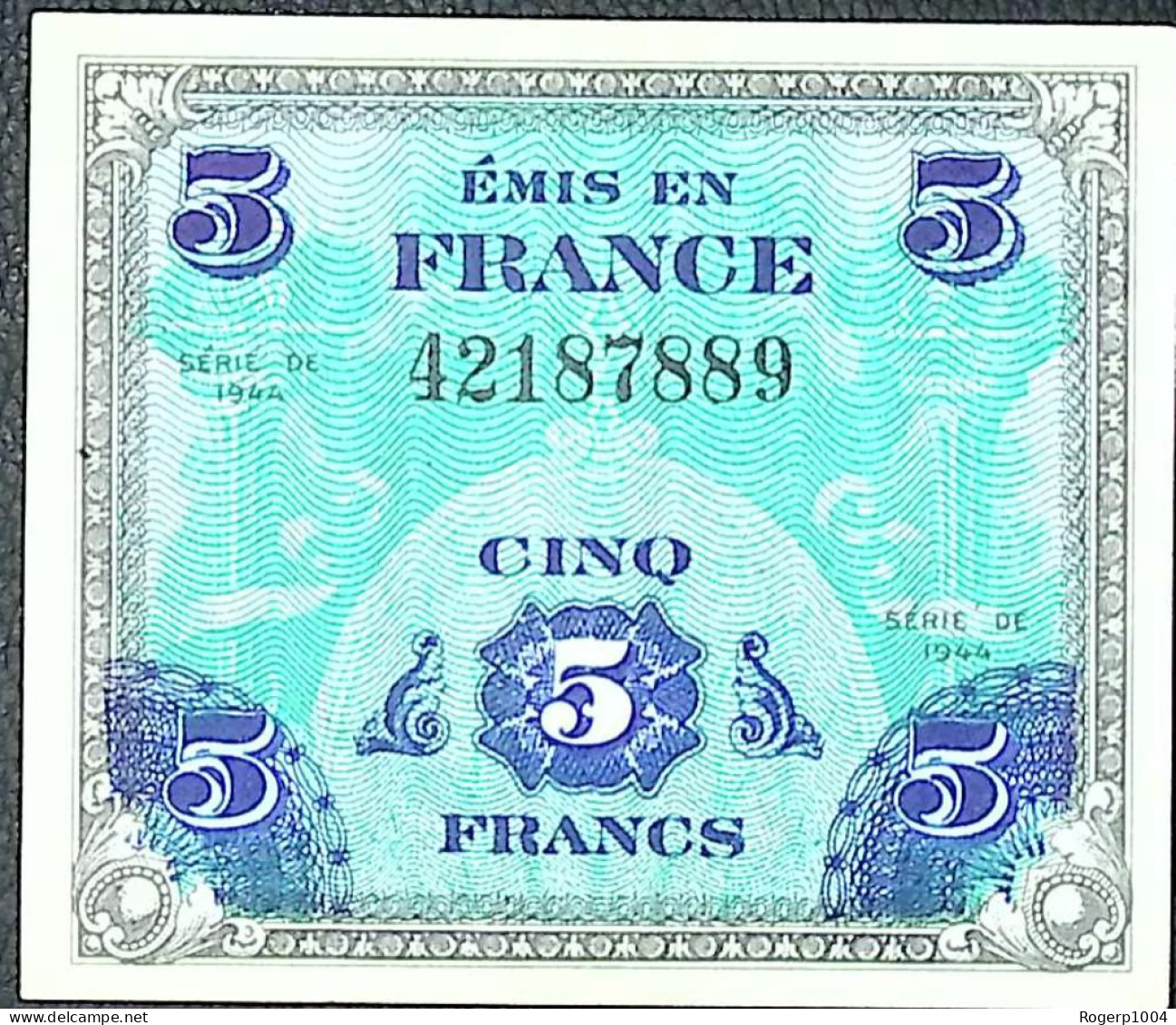 FRANCE * Billets Du Trésor * 5 Francs Drapeau * 1944 * Sans Série * Etat/Grade SUP+/XXF - 1944 Bandiera/Francia