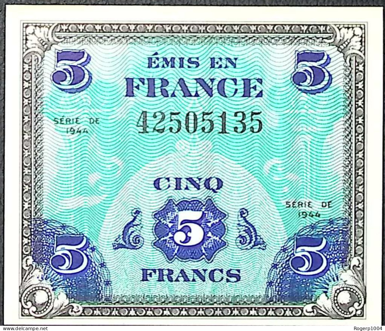 FRANCE * Billets Du Trésor * 5 Francs Drapeau * 1944 * Sans Série * Etat/Grade NEUF/UNC - 1944 Flagge/Frankreich