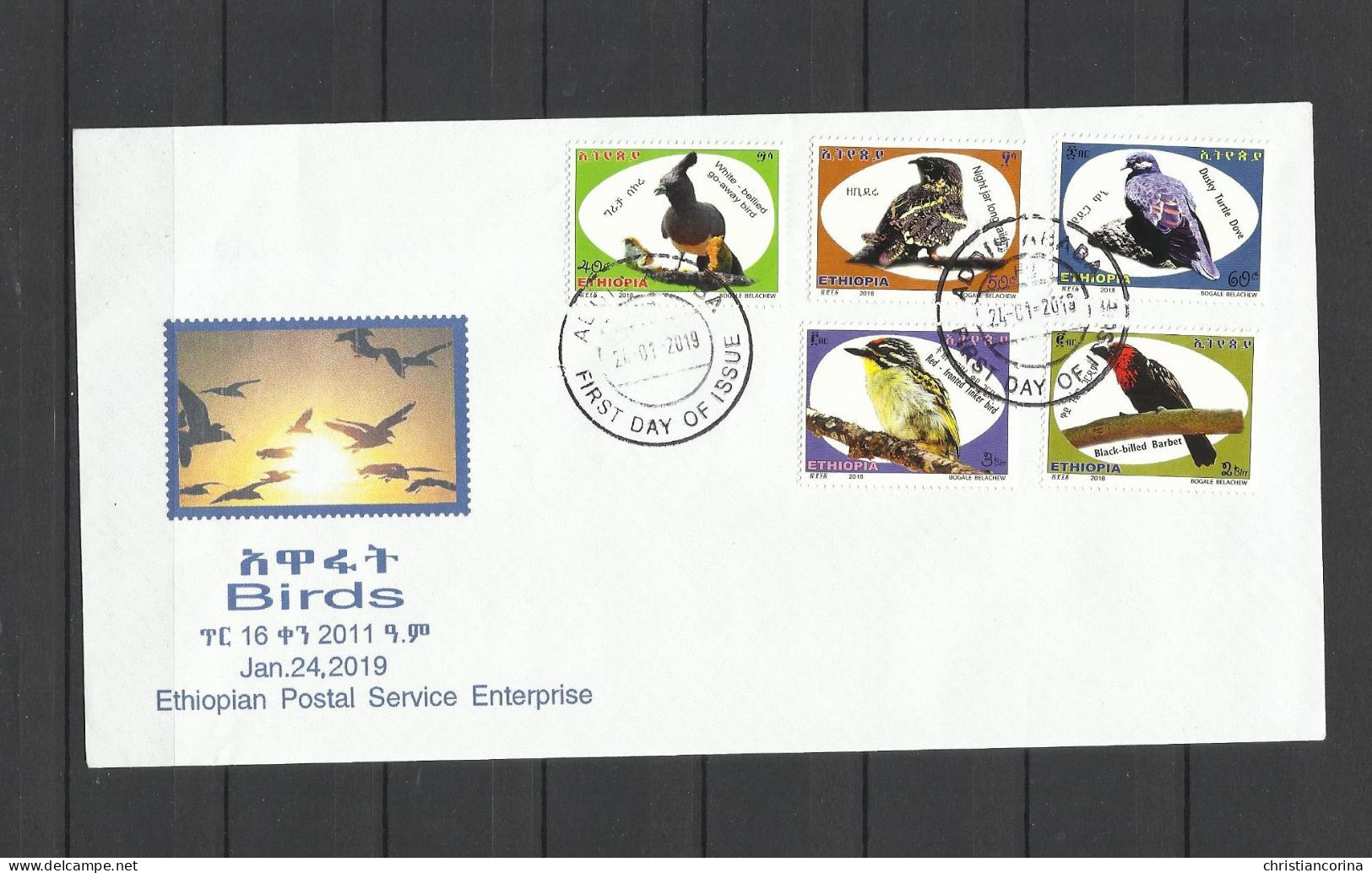 ETHIOPIA 2019 BIRDS FDC - Etiopia