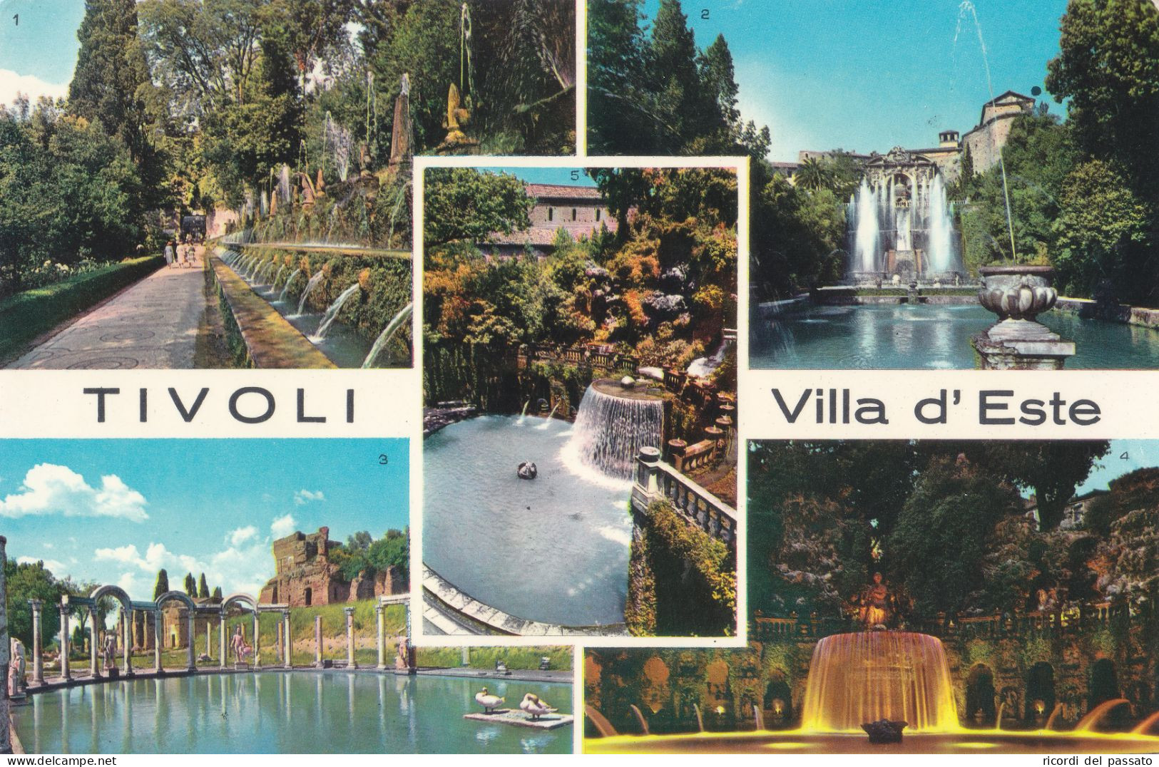 Cartolina Tivoli ( Roma ) - Villa D'este  - Vedutine - Tivoli
