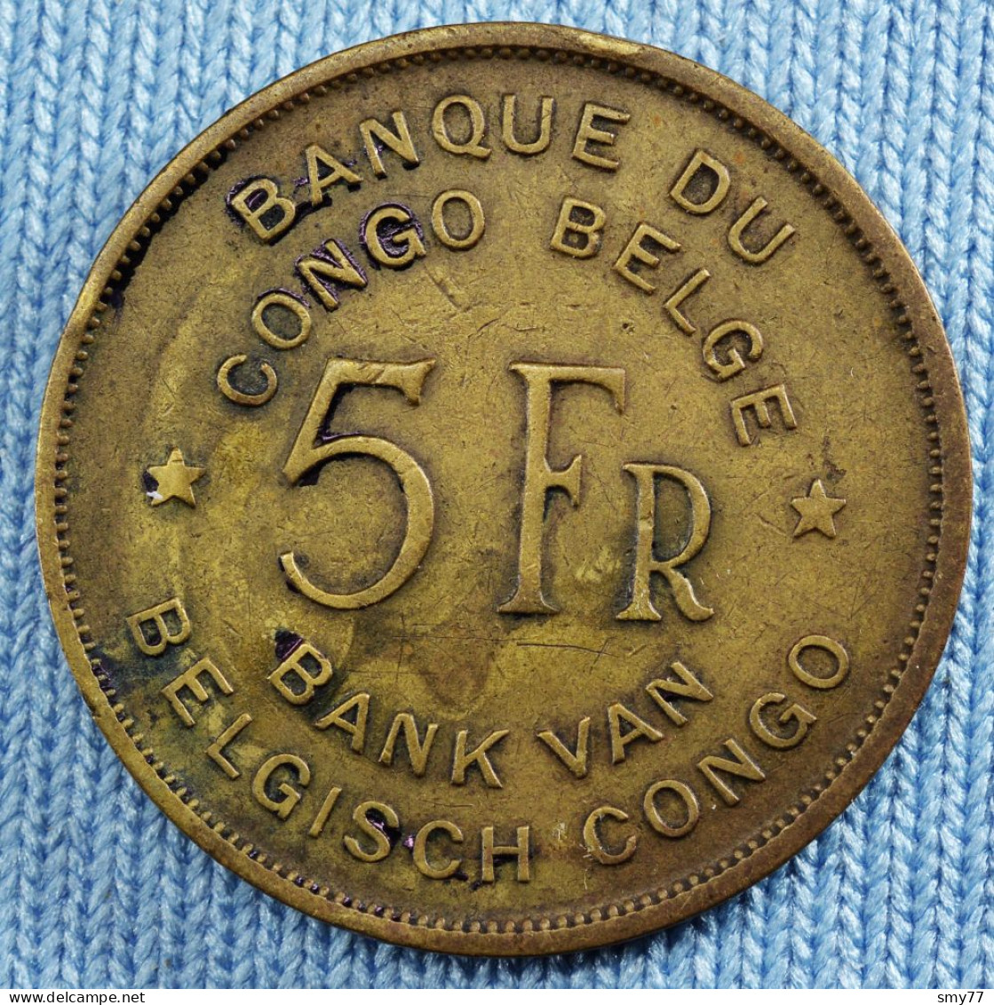 Congo Belge • 5 Francs 1947 • Prince Charles • [24-085] - 1945-1951: Regency