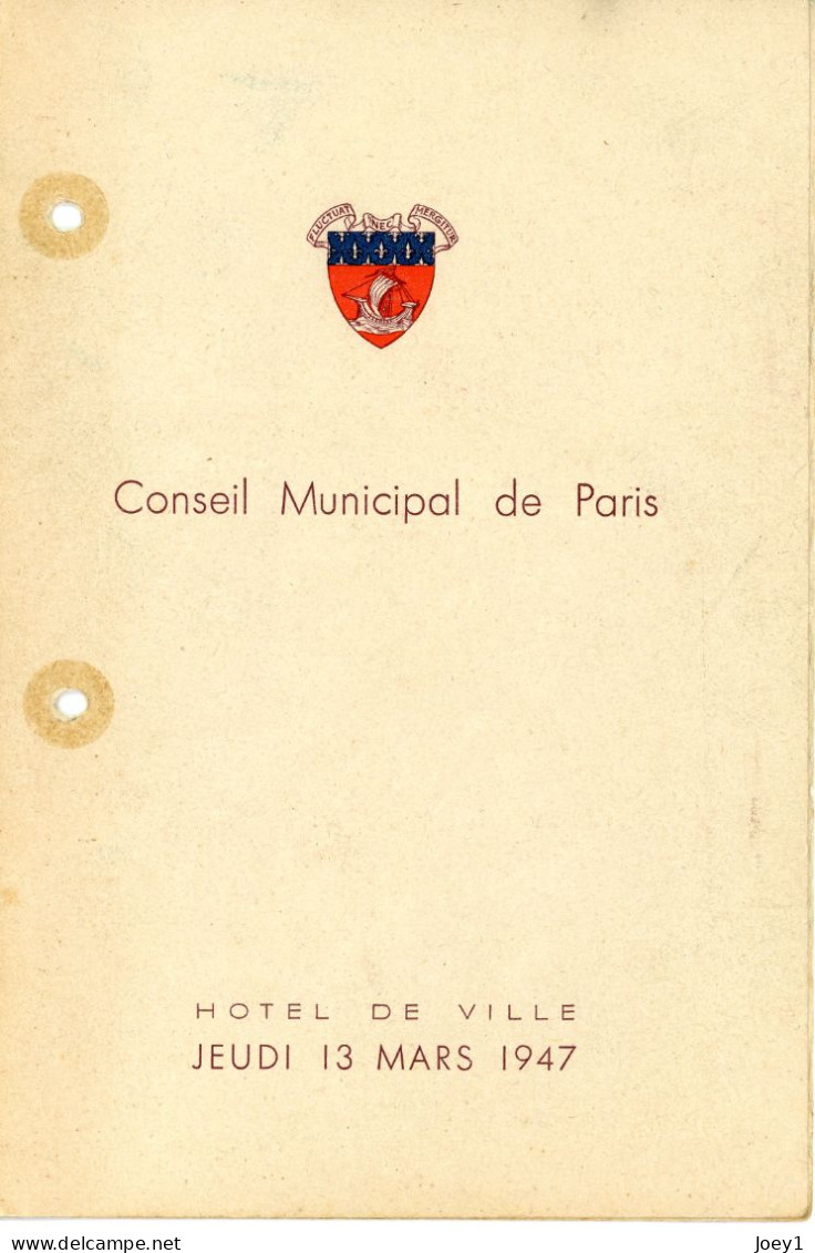 1 Ensemble de Programme del' Arbre de Noel del'Hotel de ville de Paris de 1947 à 1968