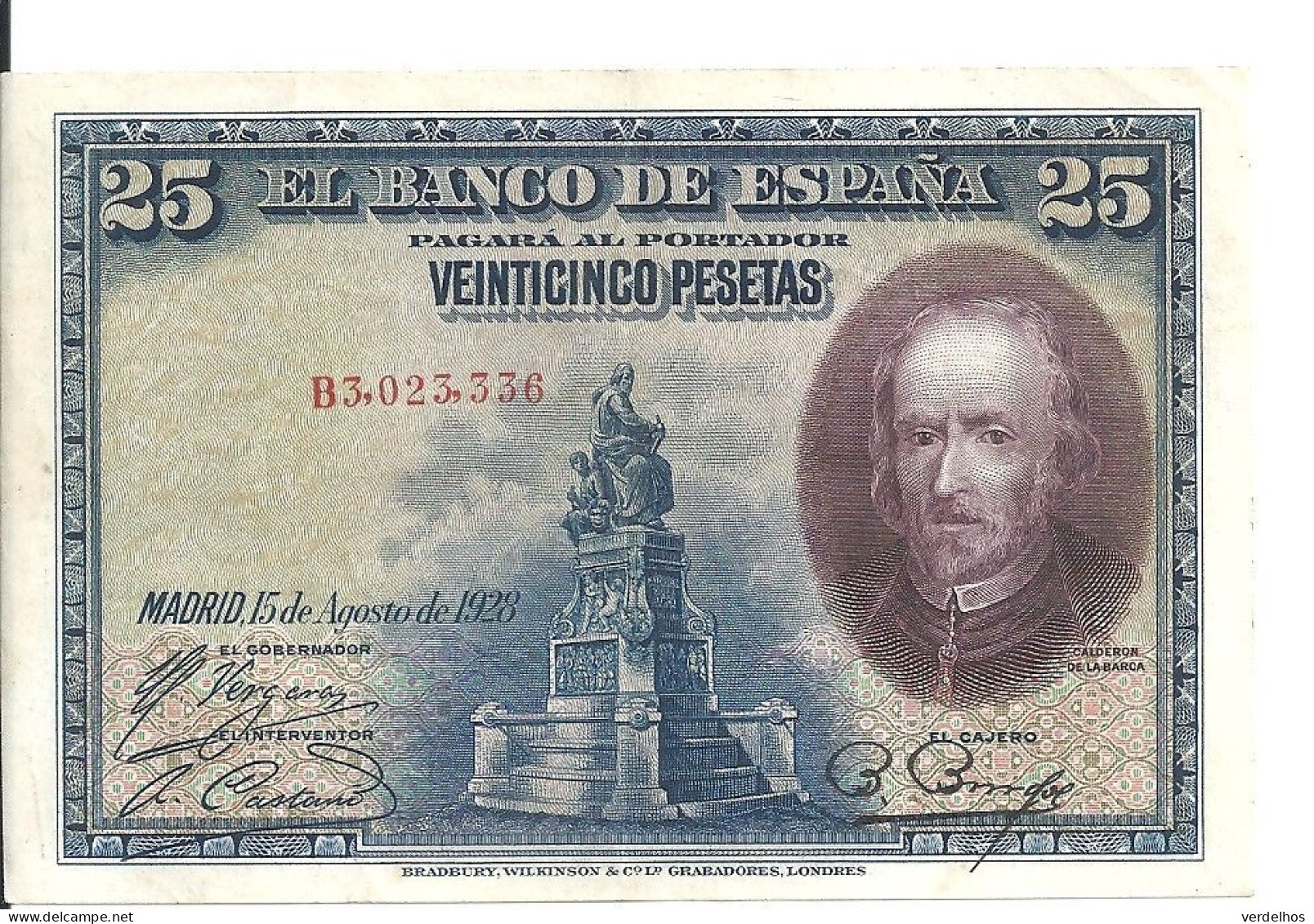 ESPAGNE 25 PESETAS 1928 VF+ P 74 - 1-2 Pesetas