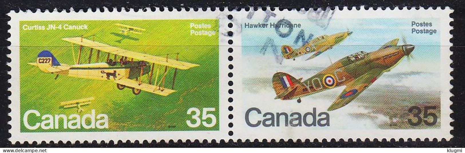 KANADA CANADA [1980] MiNr 0787+86 Zdr ( O/used ) [01] Flugzeug - Used Stamps