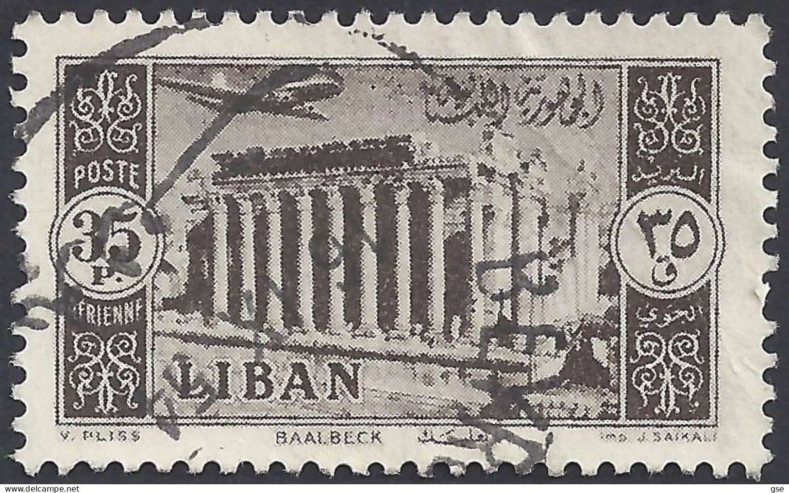 LIBANO 1954 - Yvert A99° - Baalbek | - Lebanon