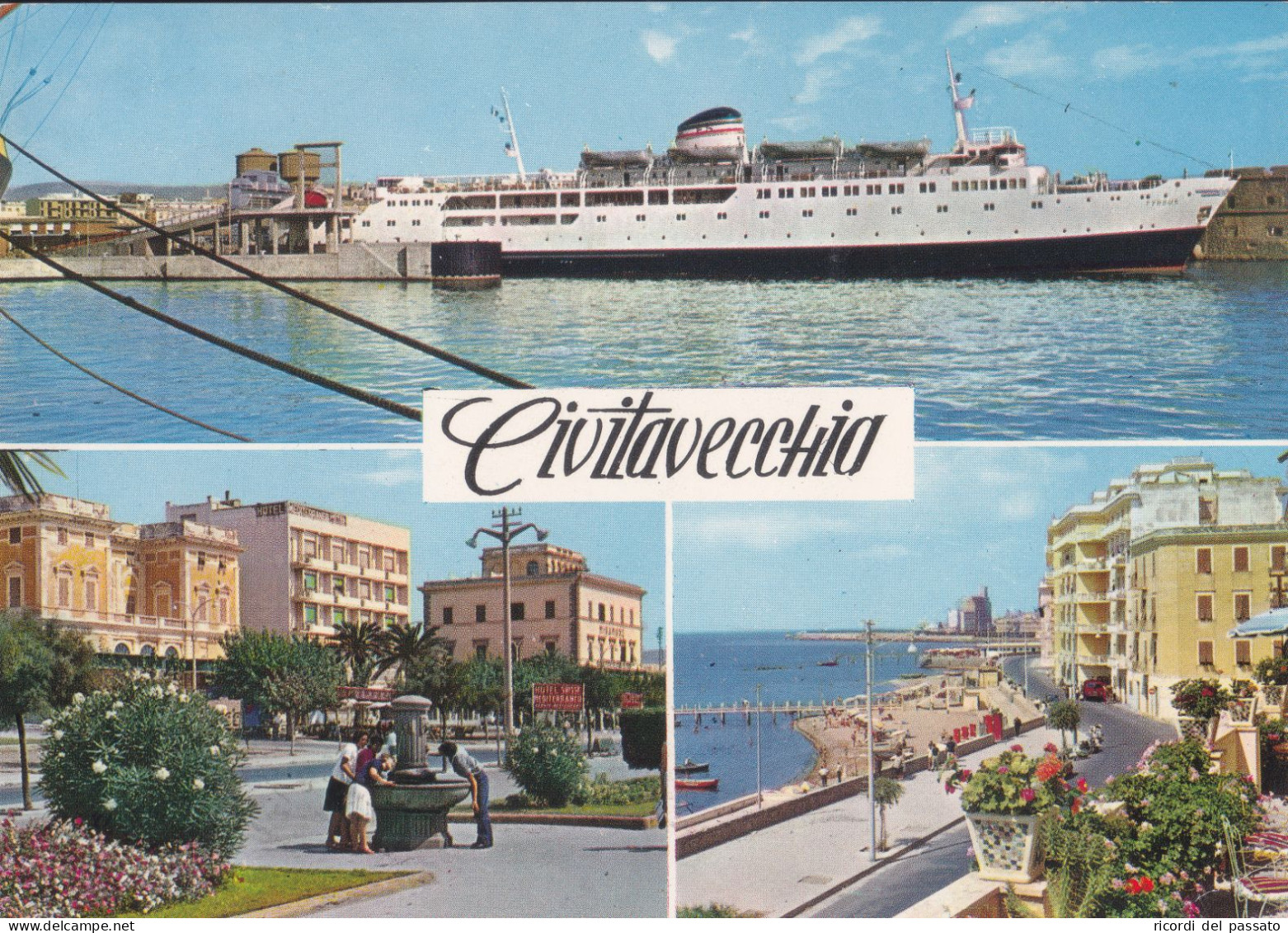 Cartolina Civitavecchia ( Roma ) - Vedutine - Civitavecchia