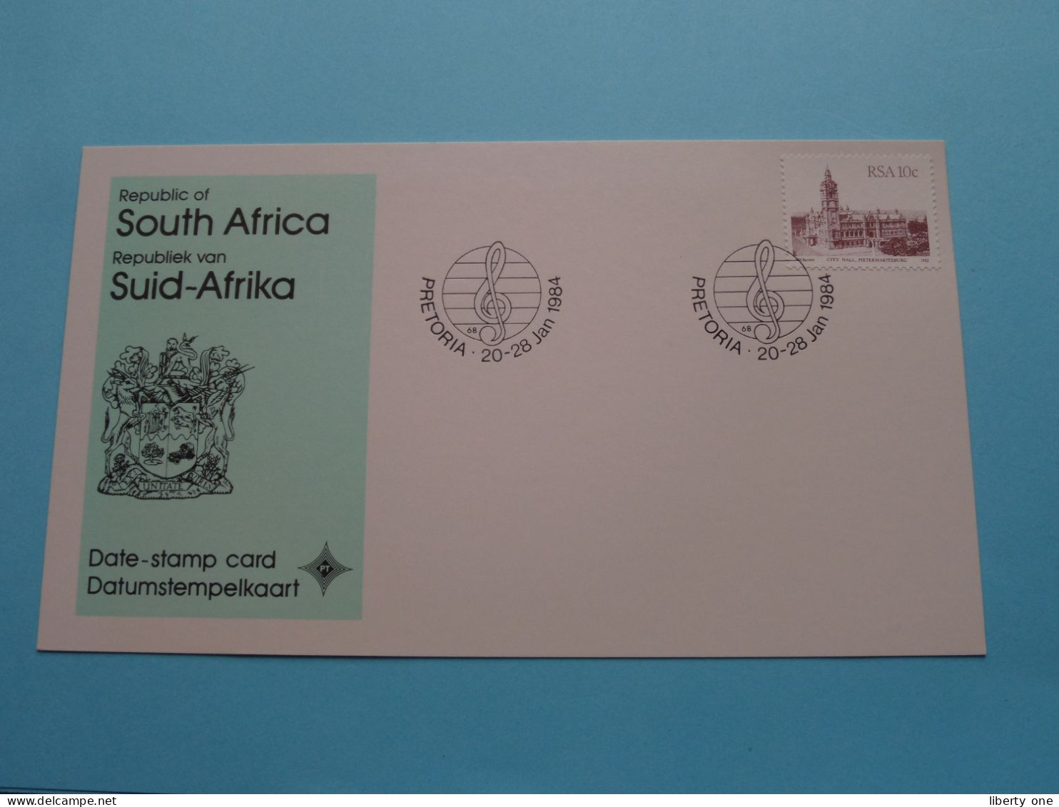 RSA Republic Of SOUTH AFRICA / SUID-AFRIKA 1984 Pretoria ( Date-stamp Card > Voir / See SCAN ) Blanco Rug ! - Autres & Non Classés