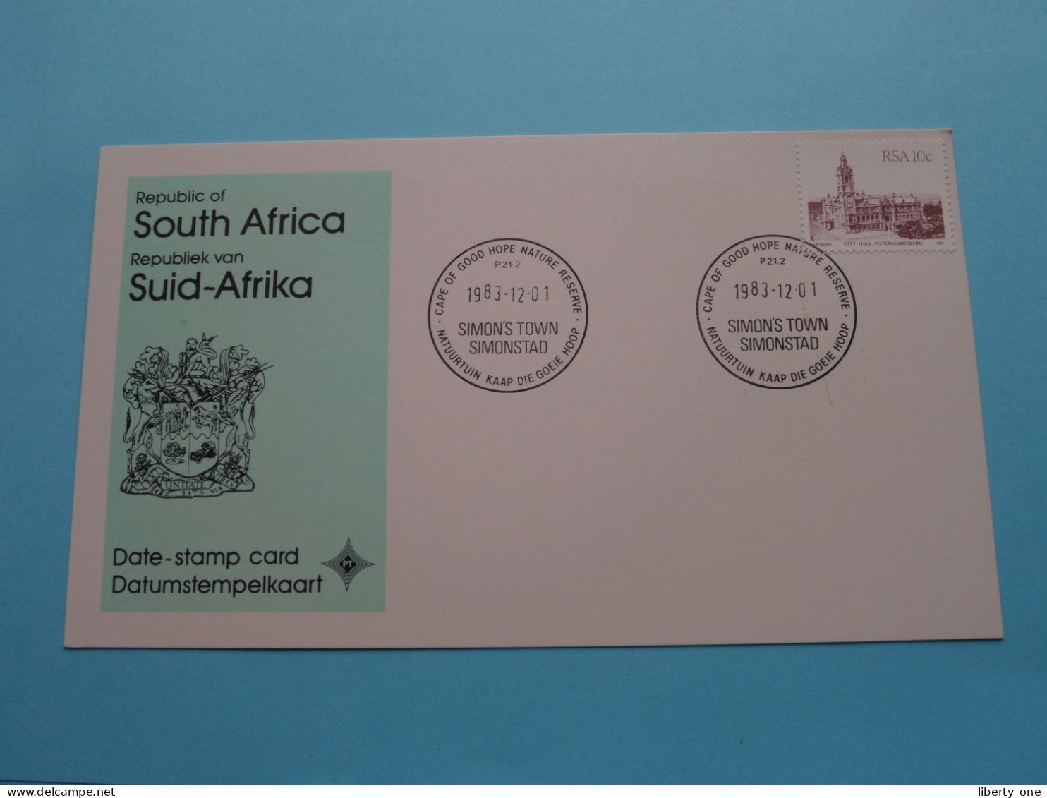 RSA Republic Of SOUTH AFRICA / SUID-AFRIKA 1983 Simonstad ( Date-stamp Card > Voir / See SCAN ) Blanco Rug ! - Other & Unclassified