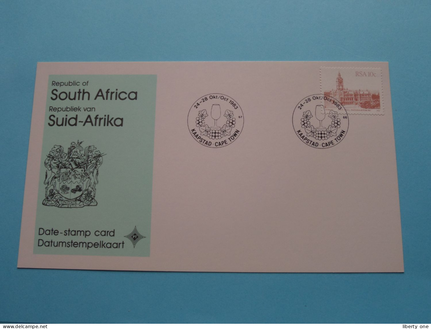 RSA Republic Of SOUTH AFRICA / SUID-AFRIKA 1983 Kaapstad ( Date-stamp Card > Voir / See SCAN ) Blanco Rug ! - Other & Unclassified