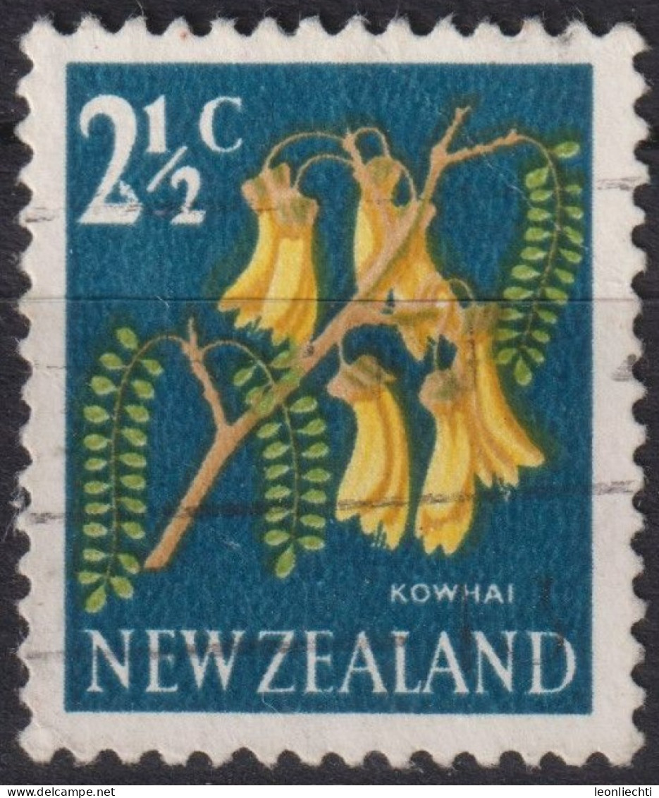 1967 Neuseeland ° CP:NZ ODV4l, ( Mi:NZ 459, Sn:NZ 385, Yt:NZ 446,) 20 X 24 Mm, Kowhai (Sophora Microphylla) - Used Stamps