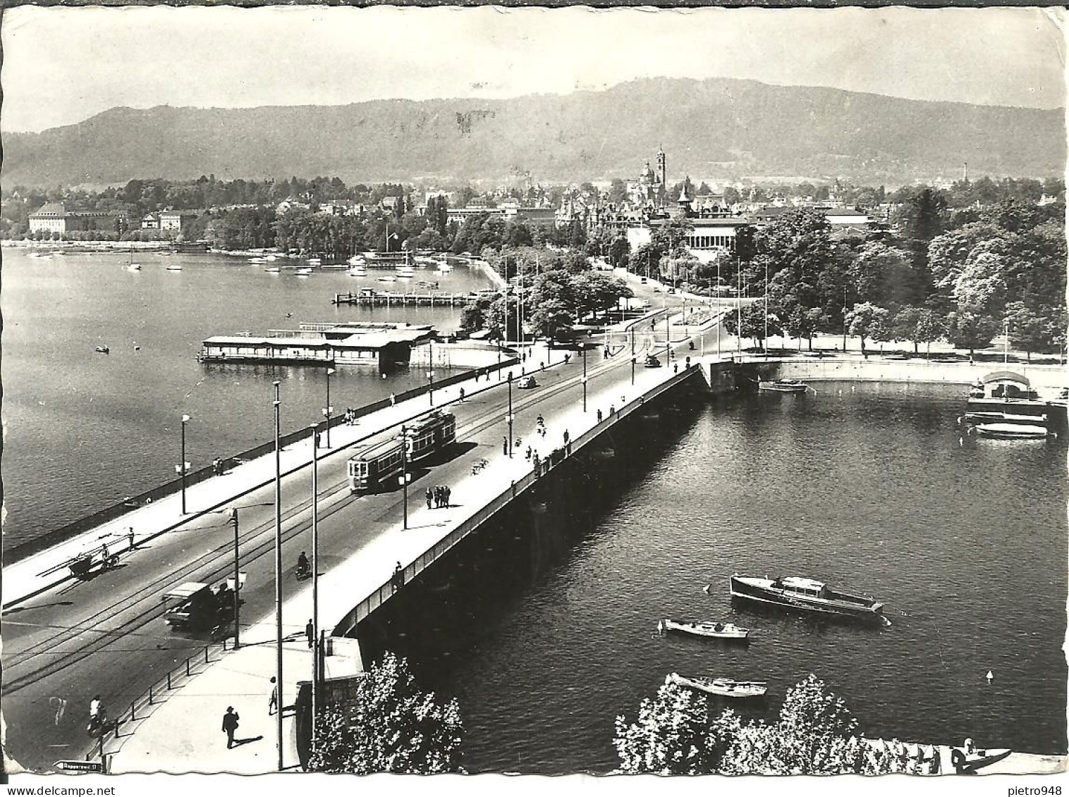 Zurich (Zurich, Svizzera) Quaibrucke Und Burkliplatz, Ansicht, Vue, View, Panorama - Zürich