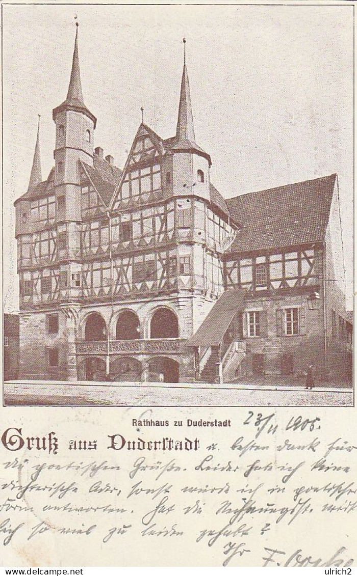 AK Gruss Aus Duderstadt - Rathhaus Rathaus -  1905 (67410) - Duderstadt