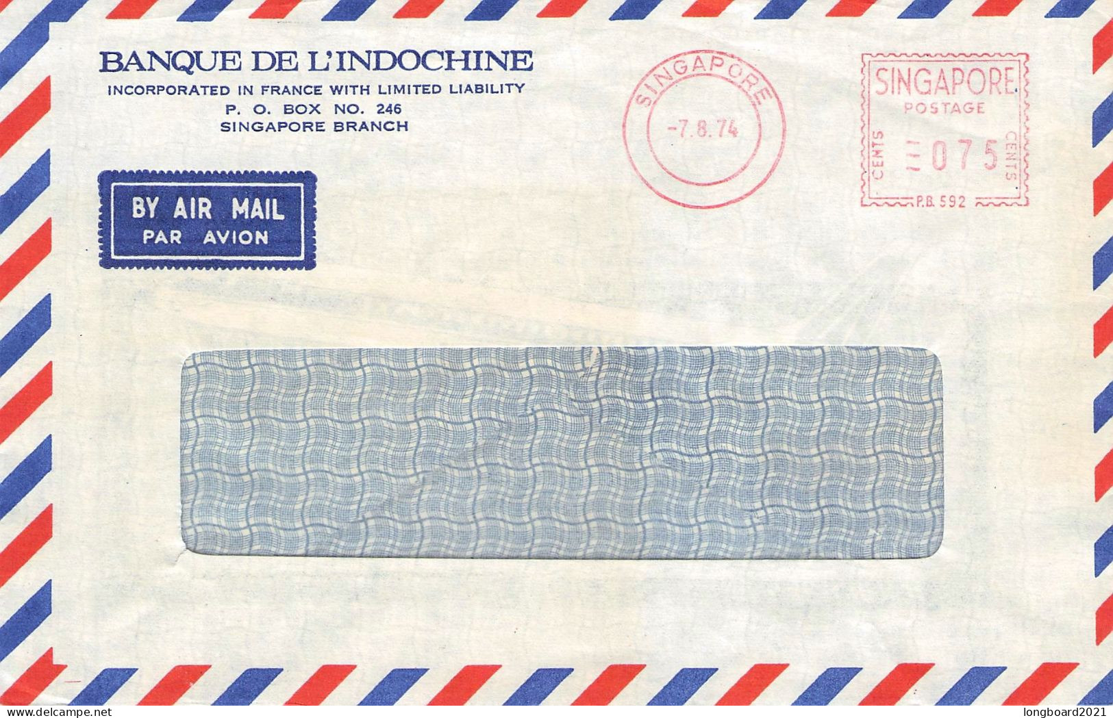 SINGAPORE - AIR MAIL 1974 -METER- / 5145 - Singapore (1959-...)